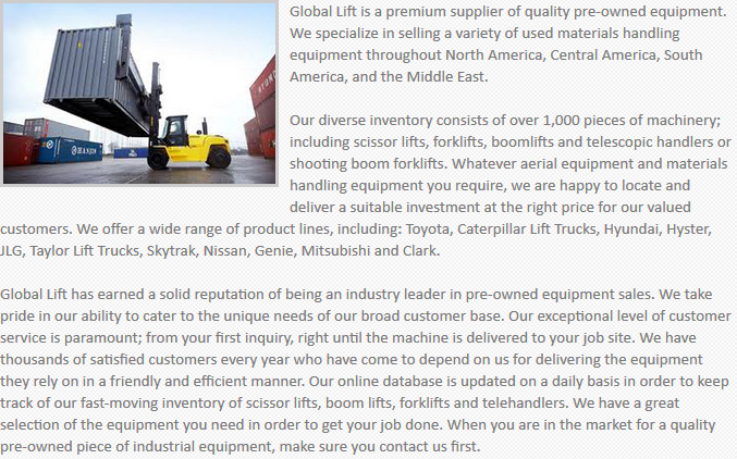 Global Lift Equipment Provo